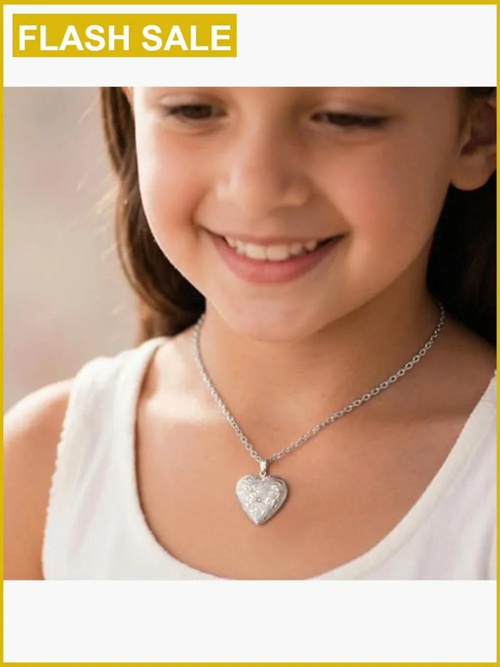 Locket Necklace Heart Pendant for Mom Wife, Picture Storage, Stainless Steel